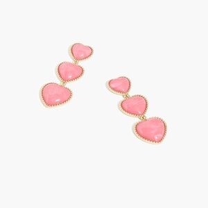 J.Crew Heart drop earrings NWT
